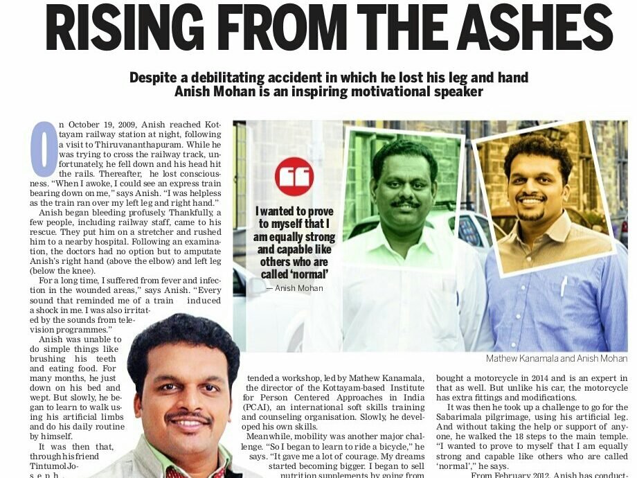 Newspaper report in Decan chronicle